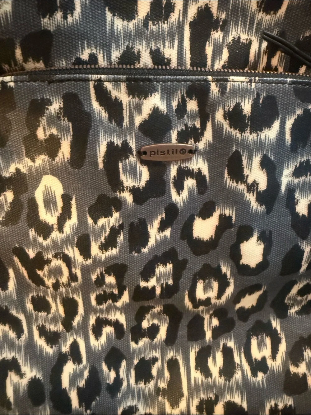pistil Leopard-Print Mini Backpack in Black and Cream